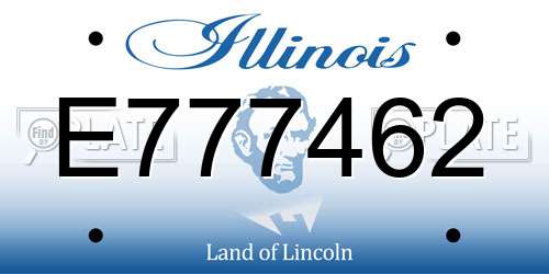 E777462 Illinois License Plate