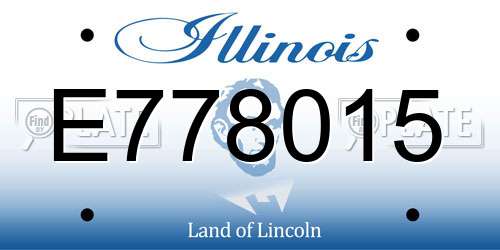 E778015 Illinois License Plate
