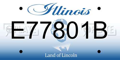 E77801B Illinois License Plate