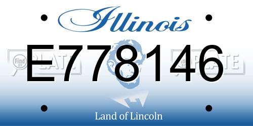 E778146 Illinois License Plate