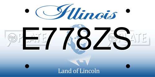 E778ZS Illinois License Plate