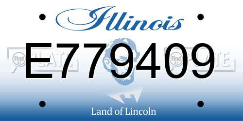 E779409 Illinois License Plate