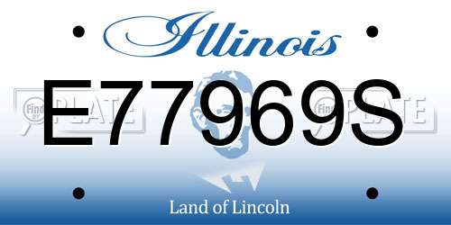 E77969S Illinois License Plate