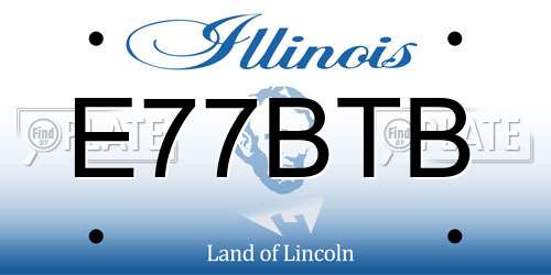 E77BTB Illinois License Plate