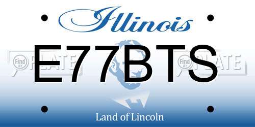 E77BTS Illinois License Plate