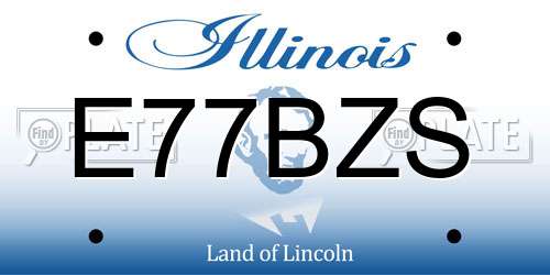 E77BZS Illinois License Plate