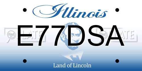 E77DSA Illinois License Plate