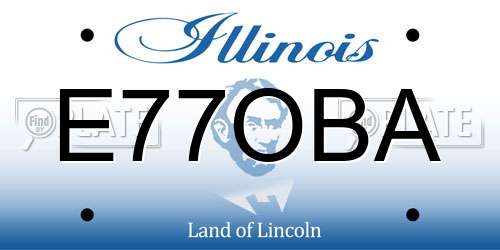 E77OBA Illinois License Plate