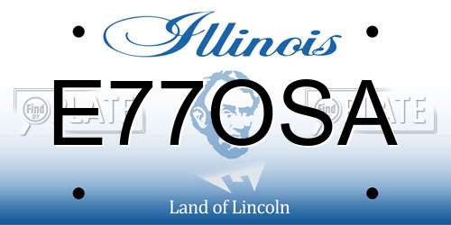 E77OSA Illinois License Plate