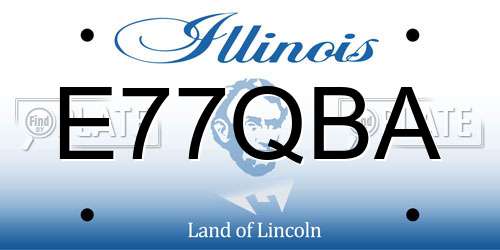 E77QBA Illinois License Plate
