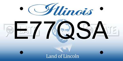 E77QSA Illinois License Plate