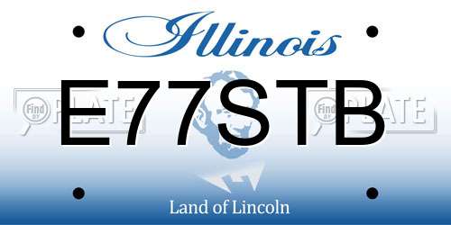 E77STB Illinois License Plate