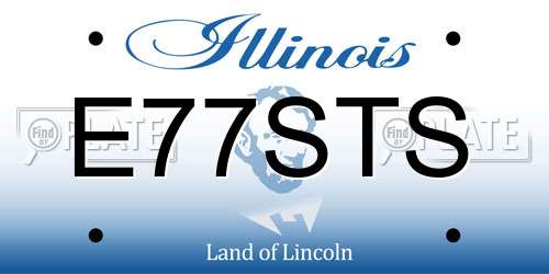 E77STS Illinois License Plate