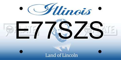 E77SZS Illinois License Plate