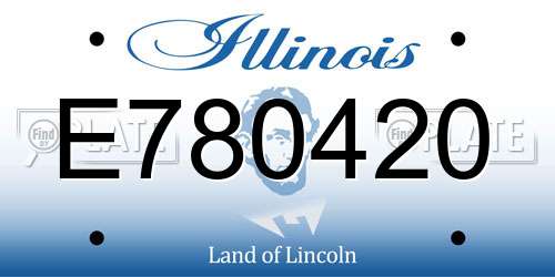 E780420 Illinois License Plate