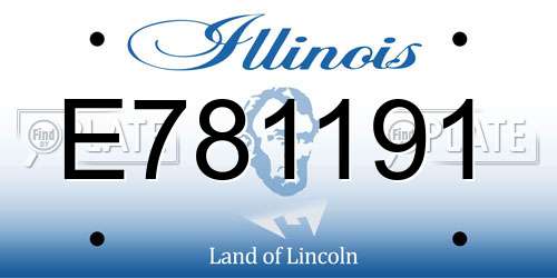 E781191 Illinois License Plate