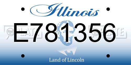 E781356 Illinois License Plate