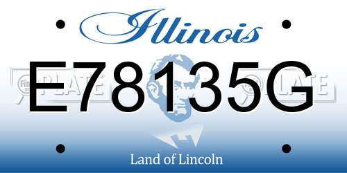 E78135G Illinois License Plate