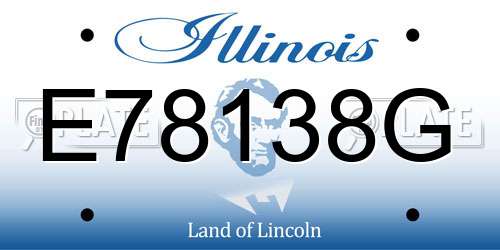 E78138G Illinois License Plate