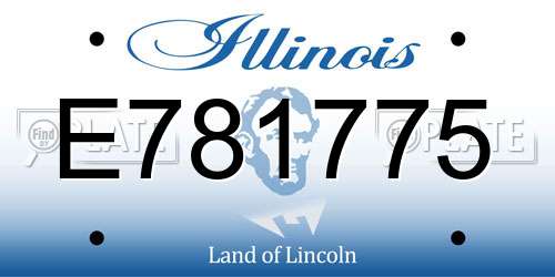 E781775 Illinois License Plate