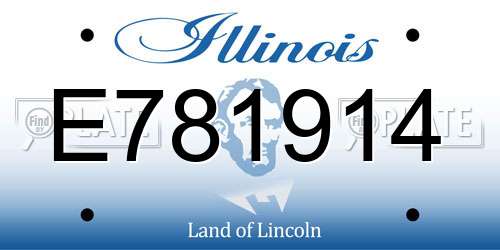E781914 Illinois License Plate