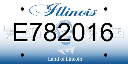 E782016 Illinois License Plate