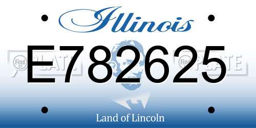 E782625 Illinois License Plate