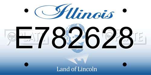 E782628 Illinois License Plate