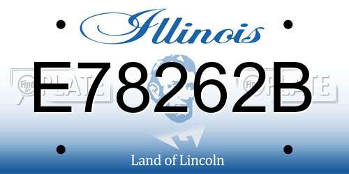 E78262B Illinois License Plate