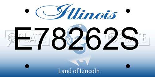 E78262S Illinois License Plate