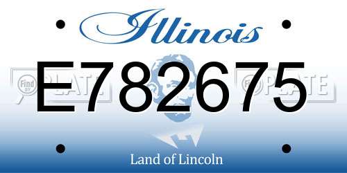 E782675 Illinois License Plate