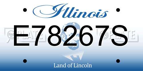 E78267S Illinois License Plate