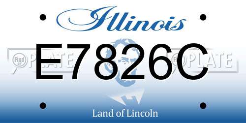 E7826C Illinois License Plate