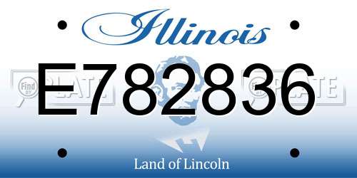 E782836 Illinois License Plate