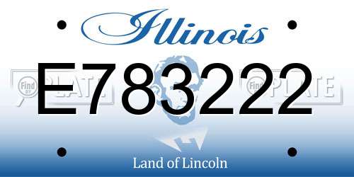 E783222 Illinois License Plate