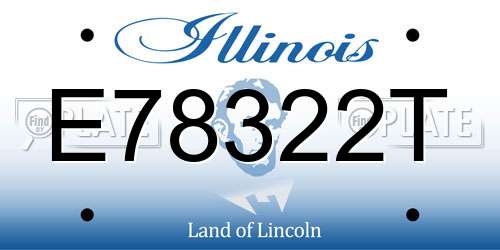 E78322T Illinois License Plate