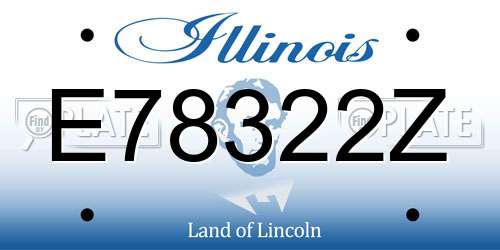 E78322Z Illinois License Plate