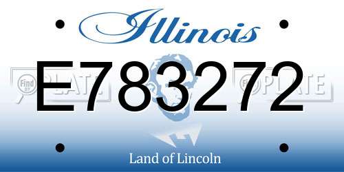 E783272 Illinois License Plate
