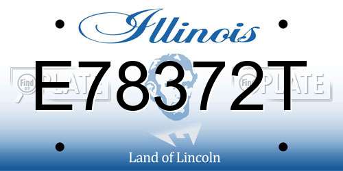 E78372T Illinois License Plate