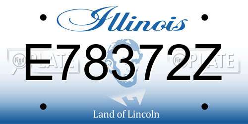 E78372Z Illinois License Plate
