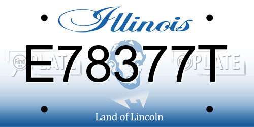 E78377T Illinois License Plate
