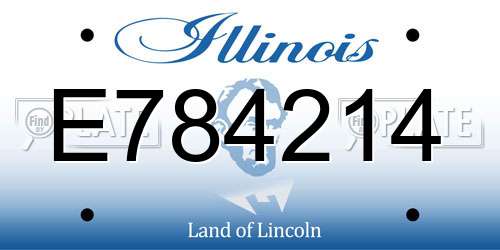 E784214 Illinois License Plate