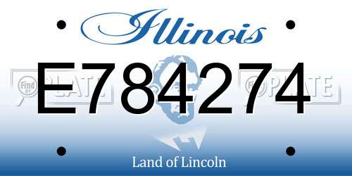 E784274 Illinois License Plate