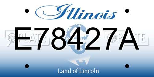 E78427A Illinois License Plate