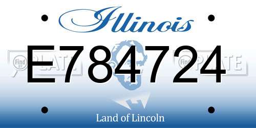 E784724 Illinois License Plate
