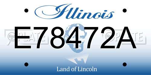 E78472A Illinois License Plate