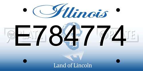 E784774 Illinois License Plate