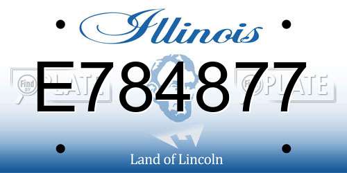 E784877 Illinois License Plate
