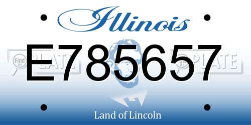 E785657 Illinois License Plate