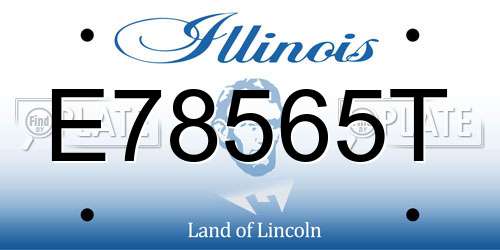 E78565T Illinois License Plate